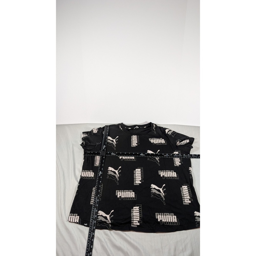 Puma Women's T-shirt All Over Logo 3x Black